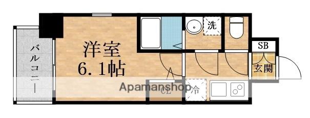 ESLEADSHIN-OSAKA THE・PUREMIAイースト(1K/12階)の間取り写真