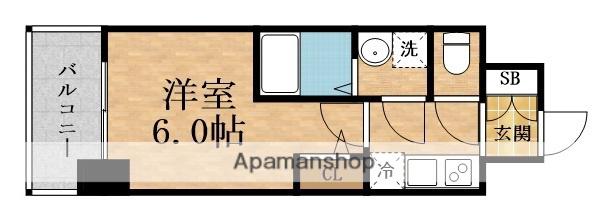 ESLEAD・THE GRAND OSAKA サウス(1K/8階)の間取り写真
