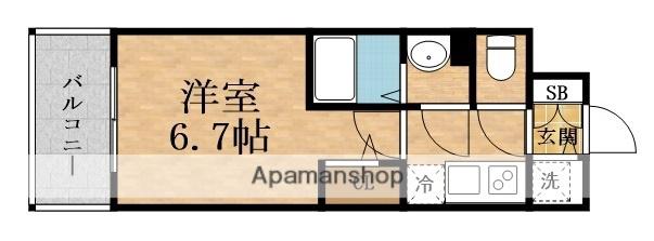 ESLEAD・THE GRAND OSAKA サウス(1K/4階)の間取り写真