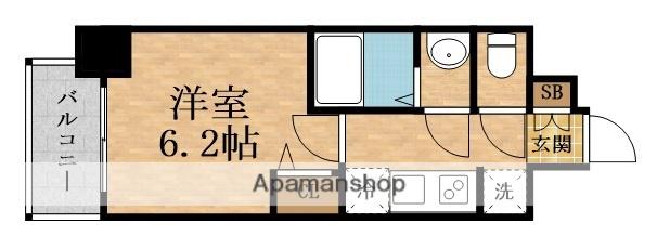 プレサンス東三国駅前グランクラス(1K/2階)の間取り写真