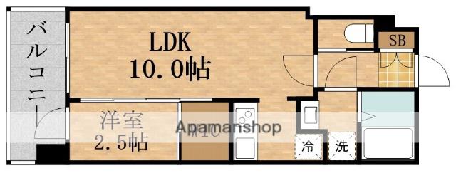 SERENITE NISHINAKAJIMA ARIA 弐番館(1LDK/7階)の間取り写真