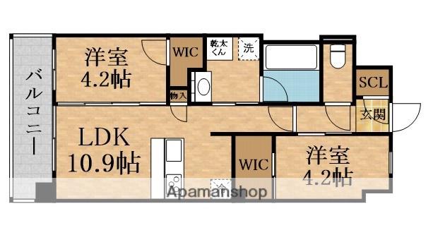 スプランディッド城東関目(2LDK/8階)の間取り写真