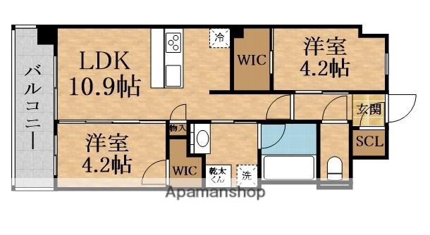 スプランディッド城東関目(2LDK/4階)の間取り写真