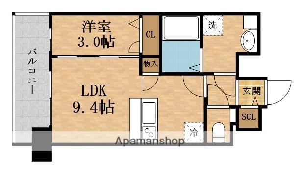 プレサンス深江橋ラヴィゲート(1LDK/12階)の間取り写真