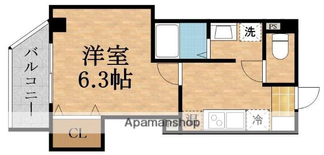 みおつくし京橋(1K/8階)の間取り写真