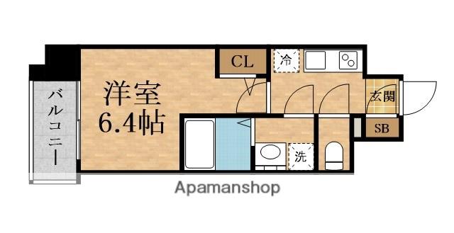 エスリード ザ・イーストレジデンス大阪城(1K/8階)の間取り写真
