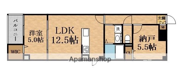 REFINO(2LDK/6階)の間取り写真