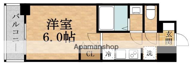 ワールドアイ大阪城イーストⅢ(1K/7階)の間取り写真