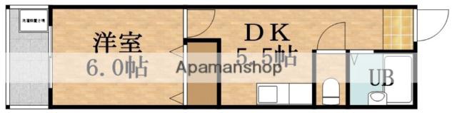 青井ハイツ(1DK/3階)の間取り写真