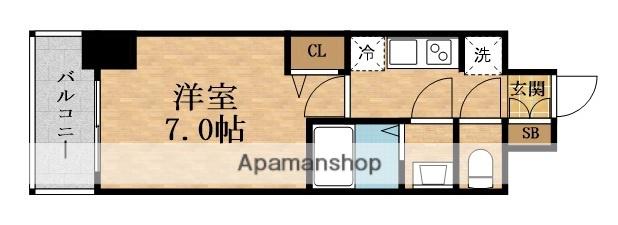 スワンズシティ大阪クレアスト(1K/5階)の間取り写真