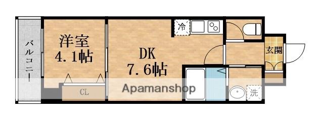 マイロード新森(1DK/3階)の間取り写真