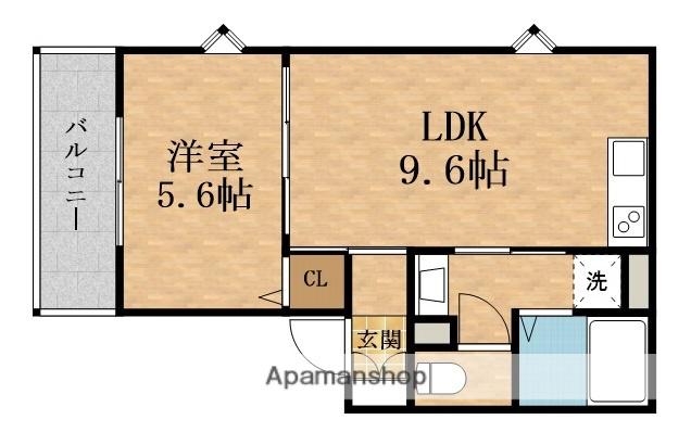 JINパレス井高野(1LDK/2階)の間取り写真