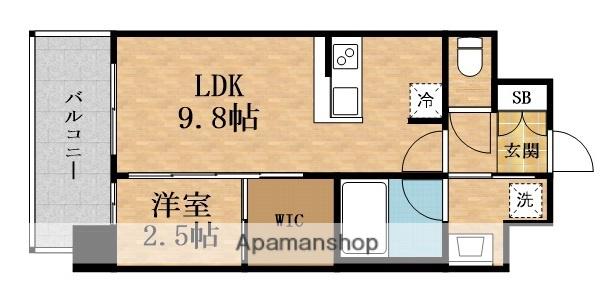 コンフォリア・リヴ淡路(1LDK/6階)の間取り写真