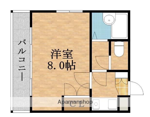 ハイム松原(1K/5階)の間取り写真