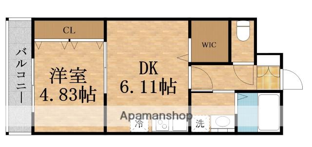 アヴァンス深江橋 A棟(1DK/2階)の間取り写真