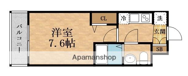 エグゼ大阪CITYルーエ(1K/1階)の間取り写真