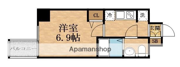 エグゼ大阪CITYルーエ(1K/4階)の間取り写真