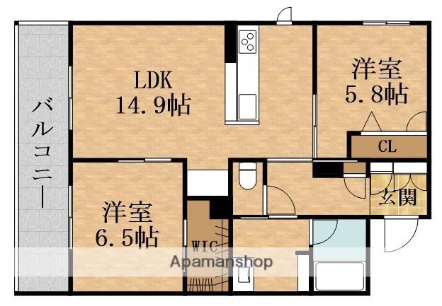 シャーメゾン深江北(2LDK/3階)の間取り写真