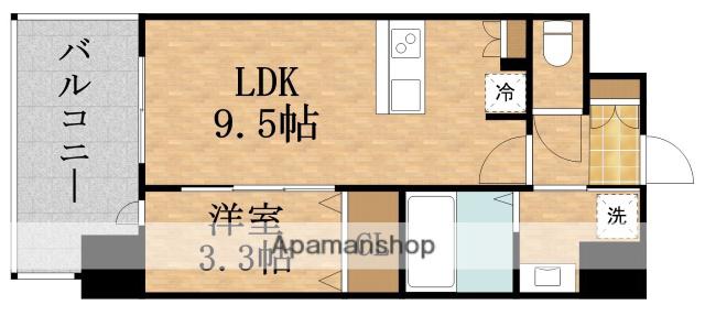 ディクレアスト玉造(1LDK/6階)の間取り写真