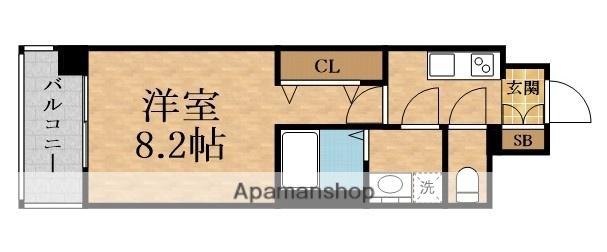 リヴェント玉造(1K/3階)の間取り写真
