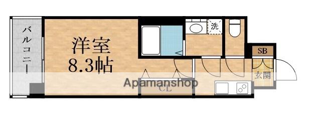 リヴェント玉造(1K/12階)の間取り写真