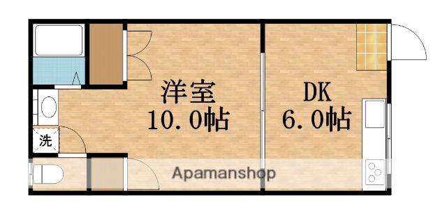内代町１丁目　貸家(1DK)の間取り写真