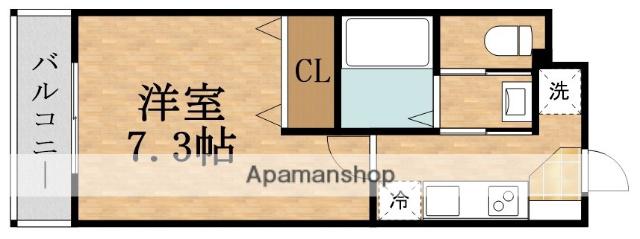 AILE放出(1K/2階)の間取り写真
