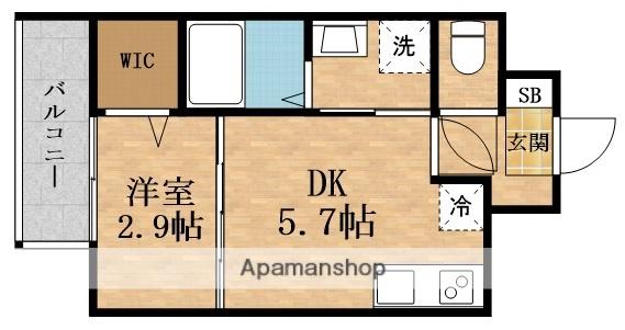 AILE放出(1DK/3階)の間取り写真