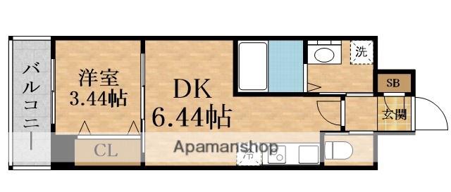 クローバー・グランデ今里(1DK/5階)の間取り写真