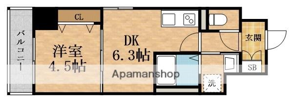 クローバー・レジデンス城東放出(1DK/8階)の間取り写真