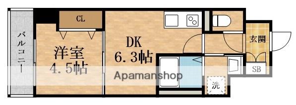 クローバー・レジデンス城東放出(1DK/7階)の間取り写真