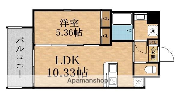 プレジオ城東(1LDK/12階)の間取り写真