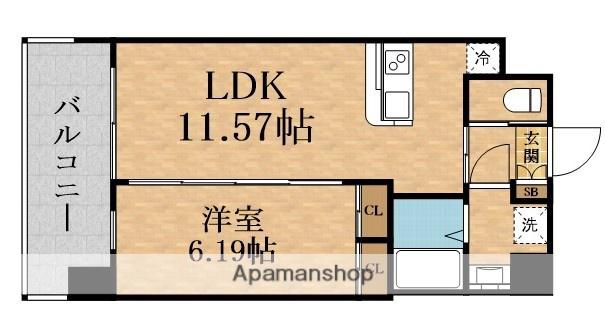 プレジオ城東(1LDK/11階)の間取り写真