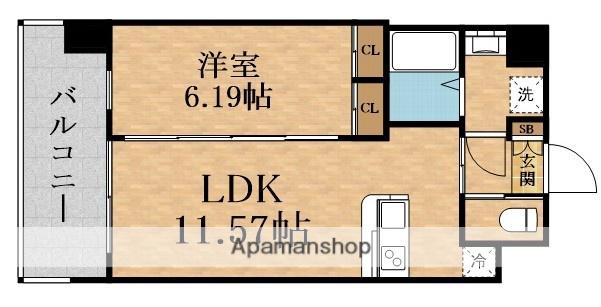 プレジオ城東(1LDK/12階)の間取り写真