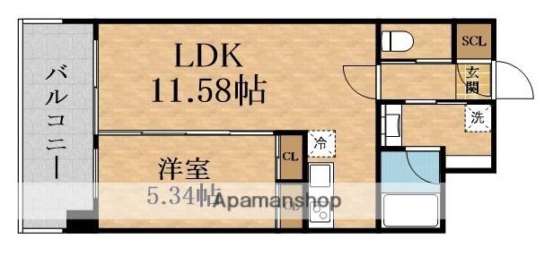 プレジオ城東(1LDK/12階)の間取り写真