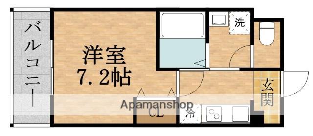 ステリア森ノ宮(1K/1階)の間取り写真