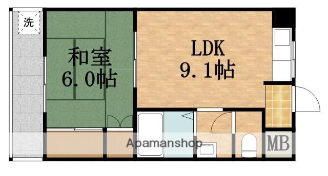 新成ハイツ(1LDK/2階)の間取り写真