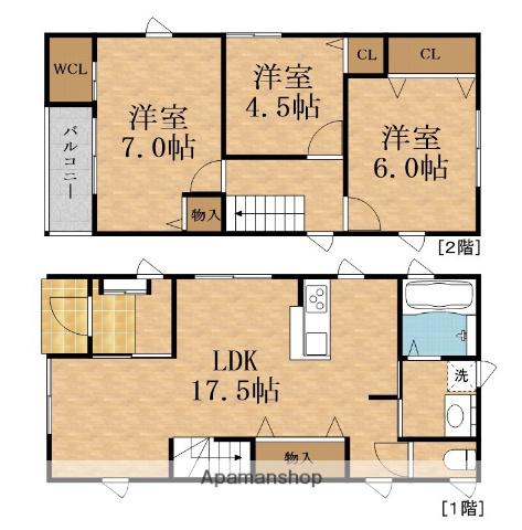 大阪メトロ谷町線 関目高殿駅 徒歩12分 2階建 新築(3LDK)の間取り写真