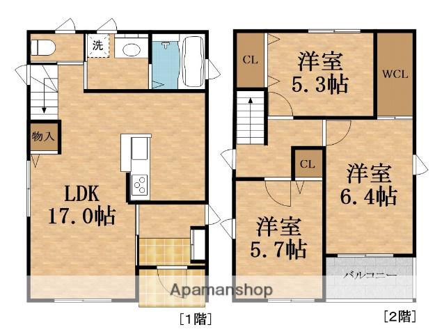大阪メトロ谷町線 関目高殿駅 徒歩12分 2階建 新築(3LDK)の間取り写真