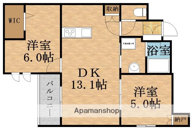 内代レジデンスノース(2LDK/2階)の間取り写真
