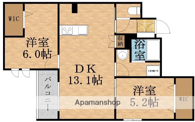 内代レジデンスノース(2LDK/4階)の間取り写真