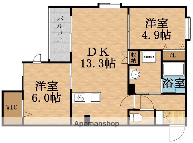 内代レジデンスノース(2LDK/2階)の間取り写真