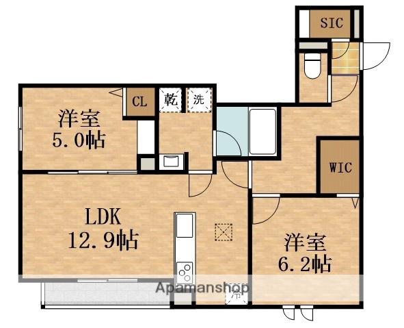 SPECIALE太子橋(2LDK/1階)の間取り写真