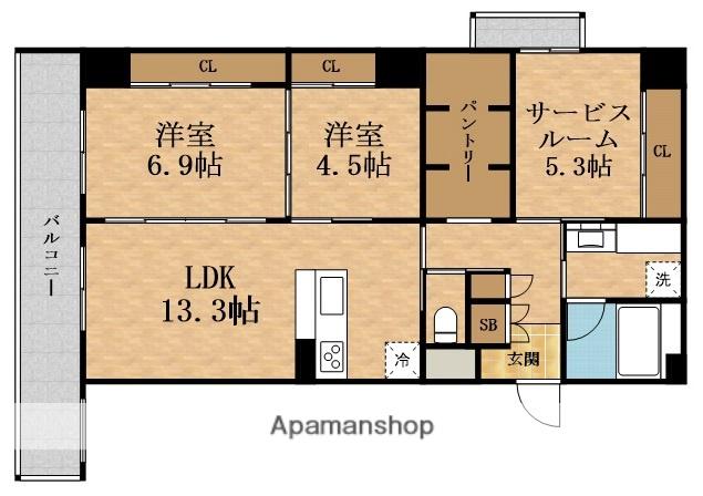 ARCOIRIS(2SLDK/2階)の間取り写真
