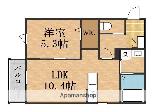 GRANDEUR都島(1LDK/1階)の間取り写真