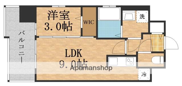 ATTIRANT NISHIMIKUNI(1LDK/3階)の間取り写真