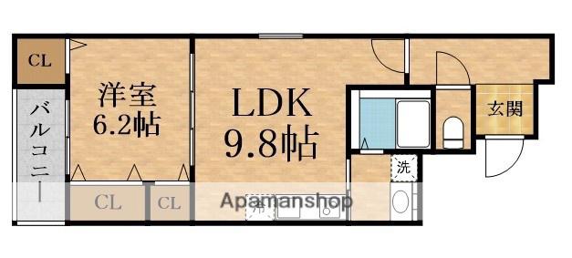 フパレス大桐Ⅱ丁目(1LDK/3階)の間取り写真