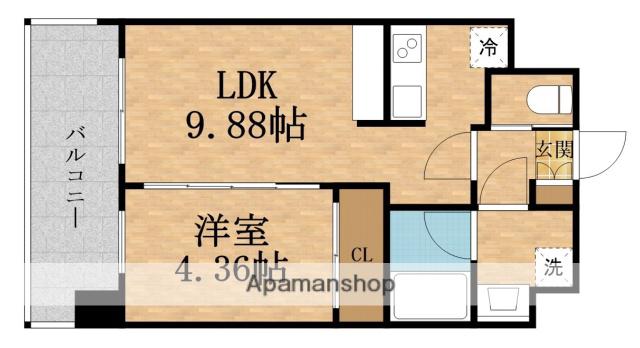 プレジオ塚本アジアン(1LDK/3階)の間取り写真