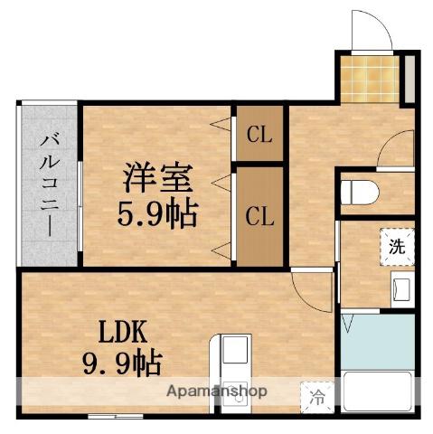 グランシール(1LDK/1階)の間取り写真