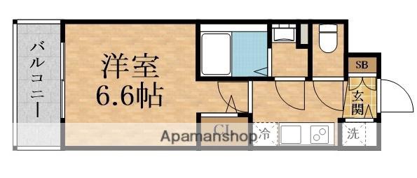 ESLEADTHE REVE大阪(1K/8階)の間取り写真